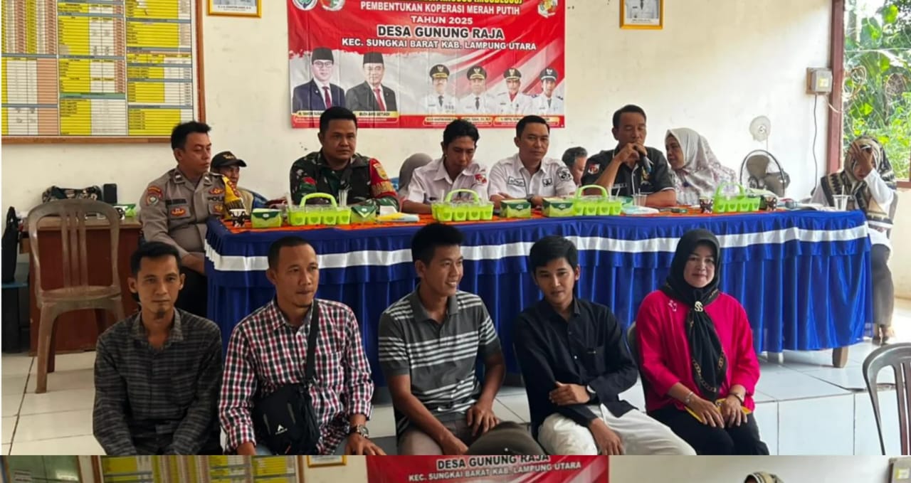 Pemdes Gunung Raja Menggelar  Musyawarah Program Ketahanan Pangan dan Pembentukan Koperasi Merah Putih