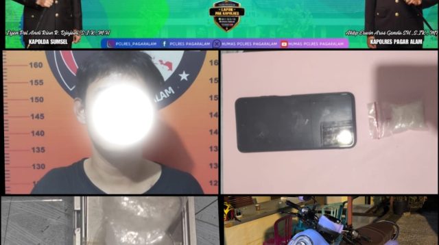 Polres Pagaralam Ringkus Pengedar Shabu Seberat  10,39 Gram 