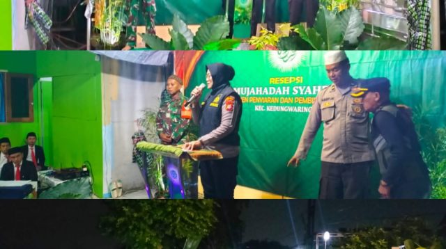 Kapolsek Kedungwaringin Hadir Bersama Warga dalam Pengajian dan Sholawat Wahidiyah  di Desa Mekarjaya