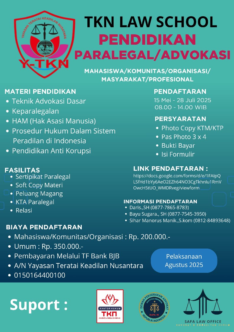 TKN Law School: Langkah Konkret Meningkatkan Kesadaran Hukum Masyarakat