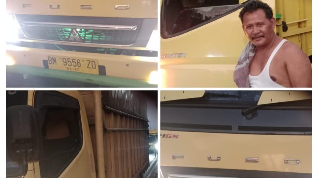 Terpantau saat istirahat makan, diduga truck colt diesel angkut BBM ilegal yang dioplos jadi solar industri