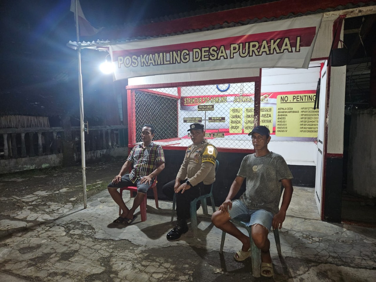 Bhabinkamtibmas Polsek Pangkalan Brandan Aktifkan Kembali Peran Satkambling di Desa Puraka I