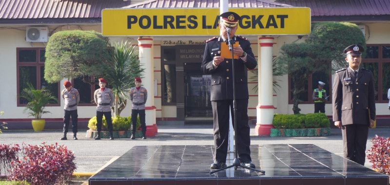 Wakapolres Langkat Pimpin Upacara Hari Lahir Pancasila