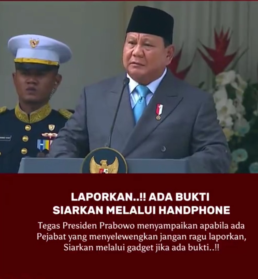 Tegas! Presiden Prabowo Subianto Dorong Pelaporan Penyelewengan Pejabat