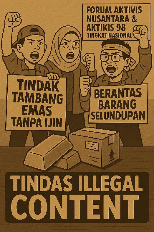 Forum Aktivis Nusantara & Alumni Aktivis ’98 Desak Penindakan Tegas Tambang Emas Ilegal dan Penyelundupan di Kalbar