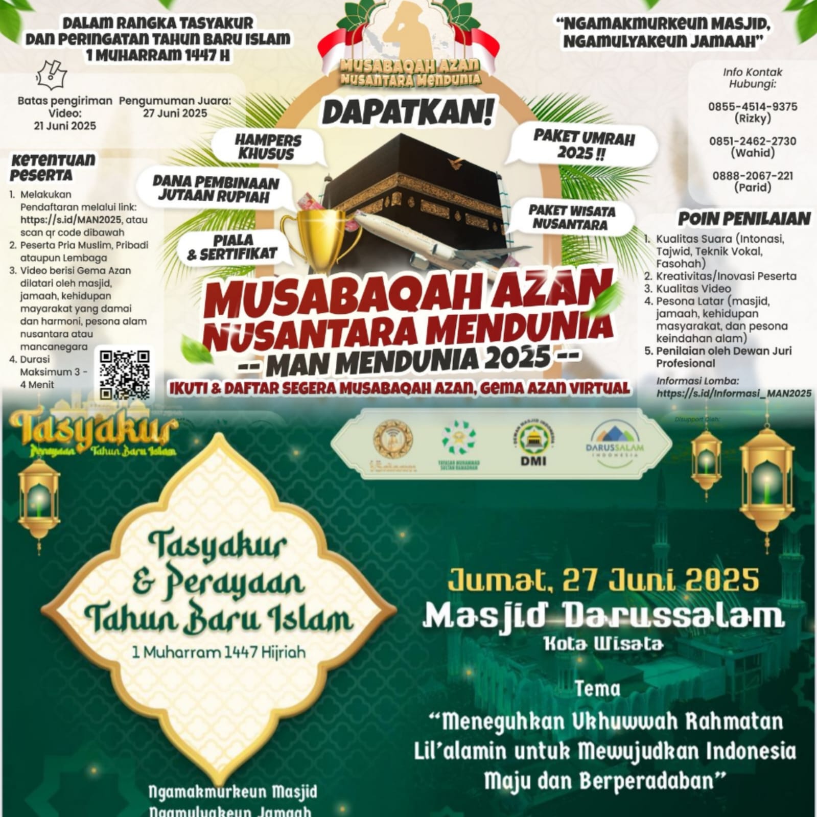 Keterangan foto: Jawa Barat Tuan Rumah Even Musabaqah Azan Nusantara Mendunia 2025.(ft Istimewa)