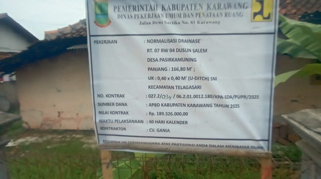 Kurangnya Pengawasan Pekerjaan Normalisasi Draenase Uditch  di kerjakan Amburadul Asal Jadi