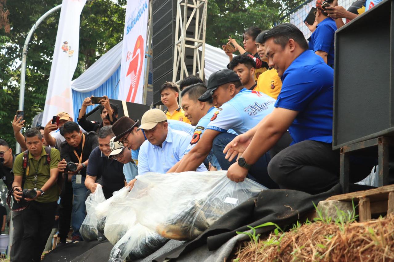Kapolres Bogor Bersama Forkopimda dan KNPI Kabuapeten Bogor Hadiri Lomba Mancing HUT Bhayangkara ke-79