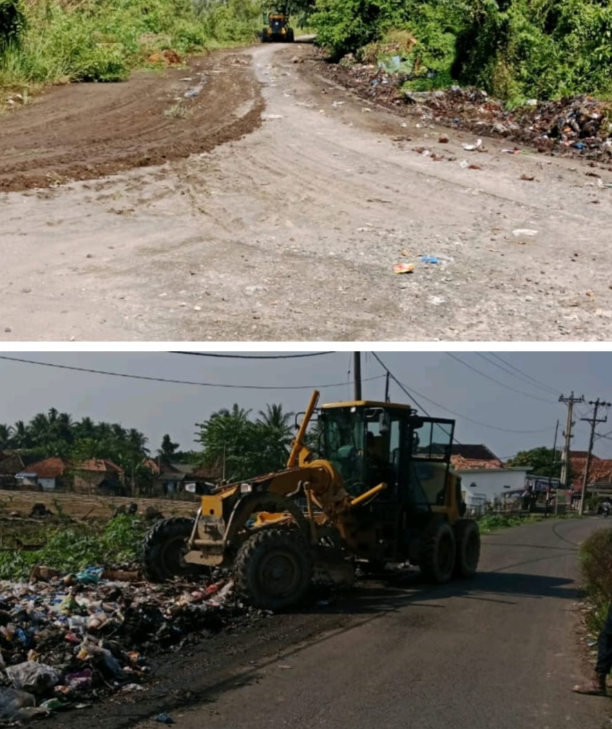 Bersama PT Aburahmi Pemerintah Desa Air Itam Timur Bergotong Royong Membersihkan Sampah Di Jalan Masuk Desa Dan Jalan Puyang Dusun Tua
