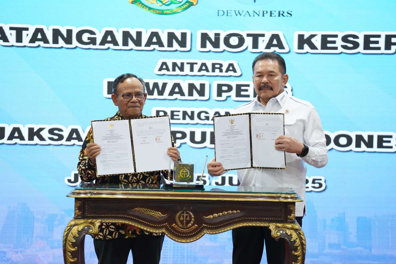 Mendukung Kemerdekaan Pers Kejaksaan Agung RI dan Dewan Pers Tandatangani Nota Kesepahaman