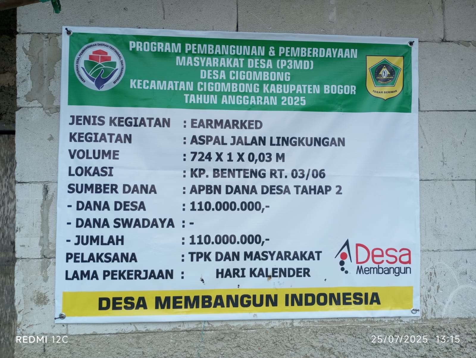 Pengaspalan Jaling Desa Cigombong Asal Jadi, Diduga Kades Kongkalingkong Dengan Pihak Pelaksana