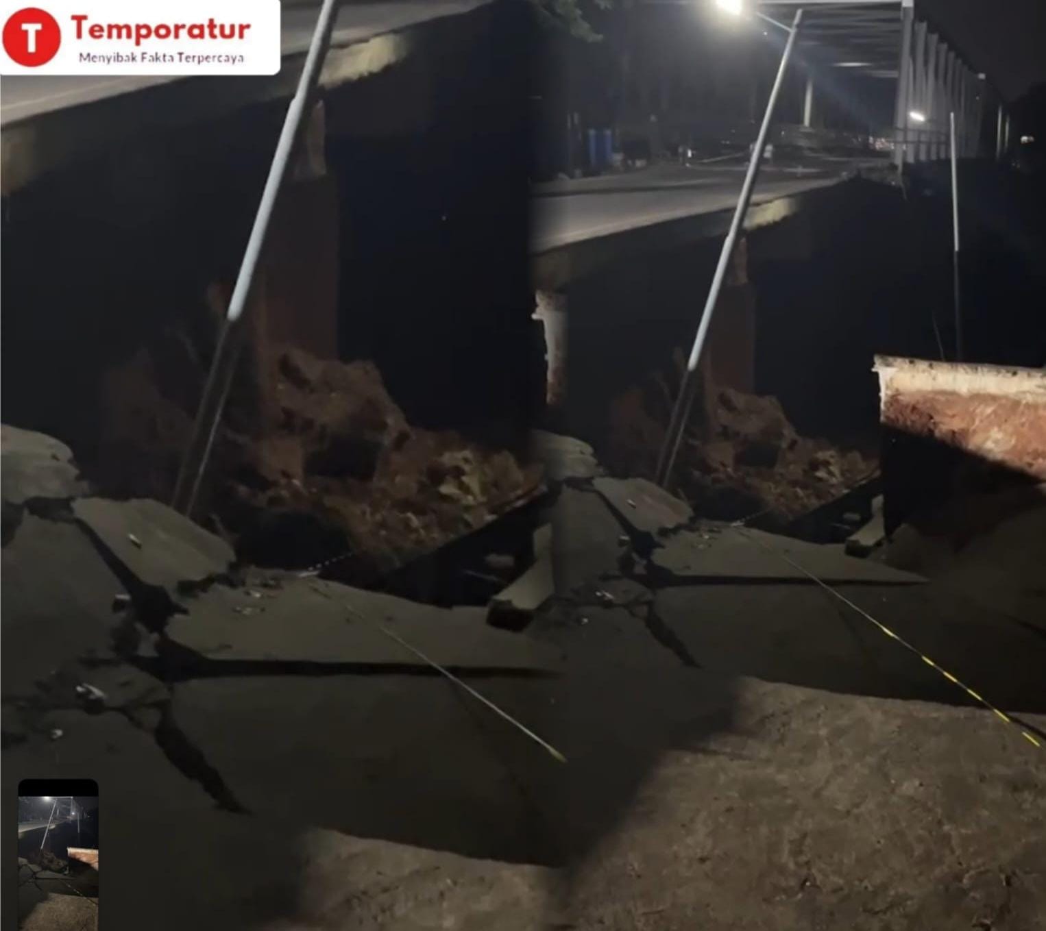 Baru Diperbaiki SatuTahun,Akibat Banjir Jembatan Cipamingkis Cibarusah Rawan Ambruk Ditutup Sementara 