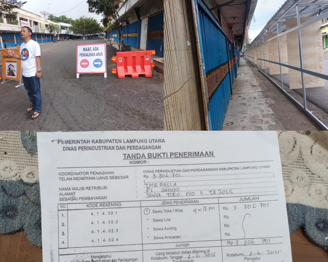 Ketua DPC Laskar Lampung, kabupaten Lampung Utara sayangkan pembangunan pasar Dekon terkesan dipaksakan