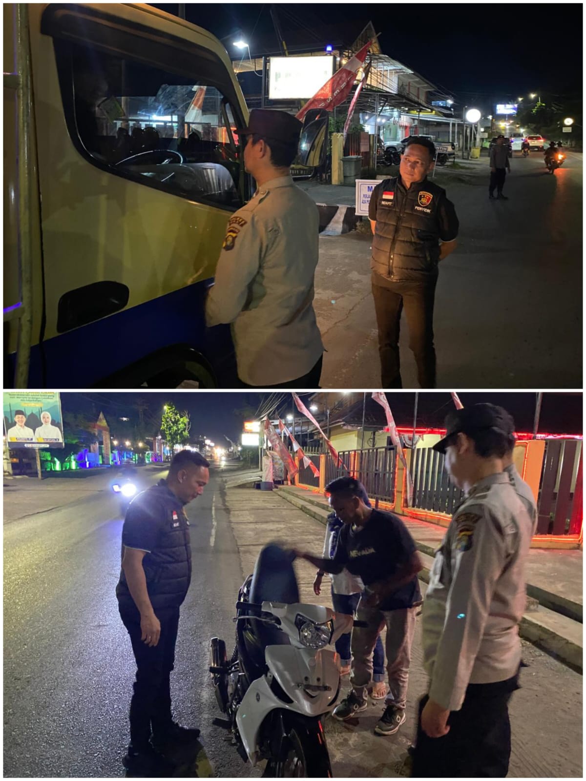 POLSEK TALANG UBI GELAR KRYD MALAM HARI: CIPTAKAN KAMTIBMAS KONDUSIF