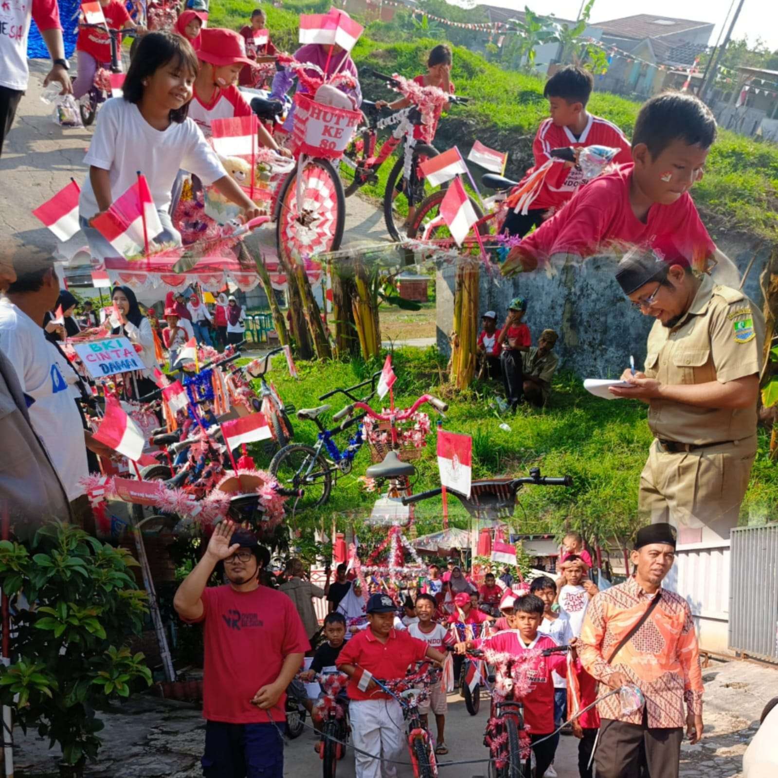 Keterangan foto: Memperingati HUT RI ke- 80 Perumahan BKI Blok D RW 10 Meriahkan Karnaval dan Bermacam Lomba,Minggu 17/08/2025