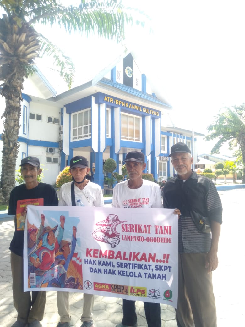 SPHP-LBH Sulteng Bersama Serikat Tani Tolitoli Unras Sambangi BPN Sulteng: ‘Kembalikan Hak Kami, Sertifikat, SKPT dan Kelola Tanah’