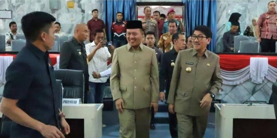 Bupati Lampung Utara Menghadiri Rapat Paripurna DPRD Pembahasan RPJMD 2025- 2029
