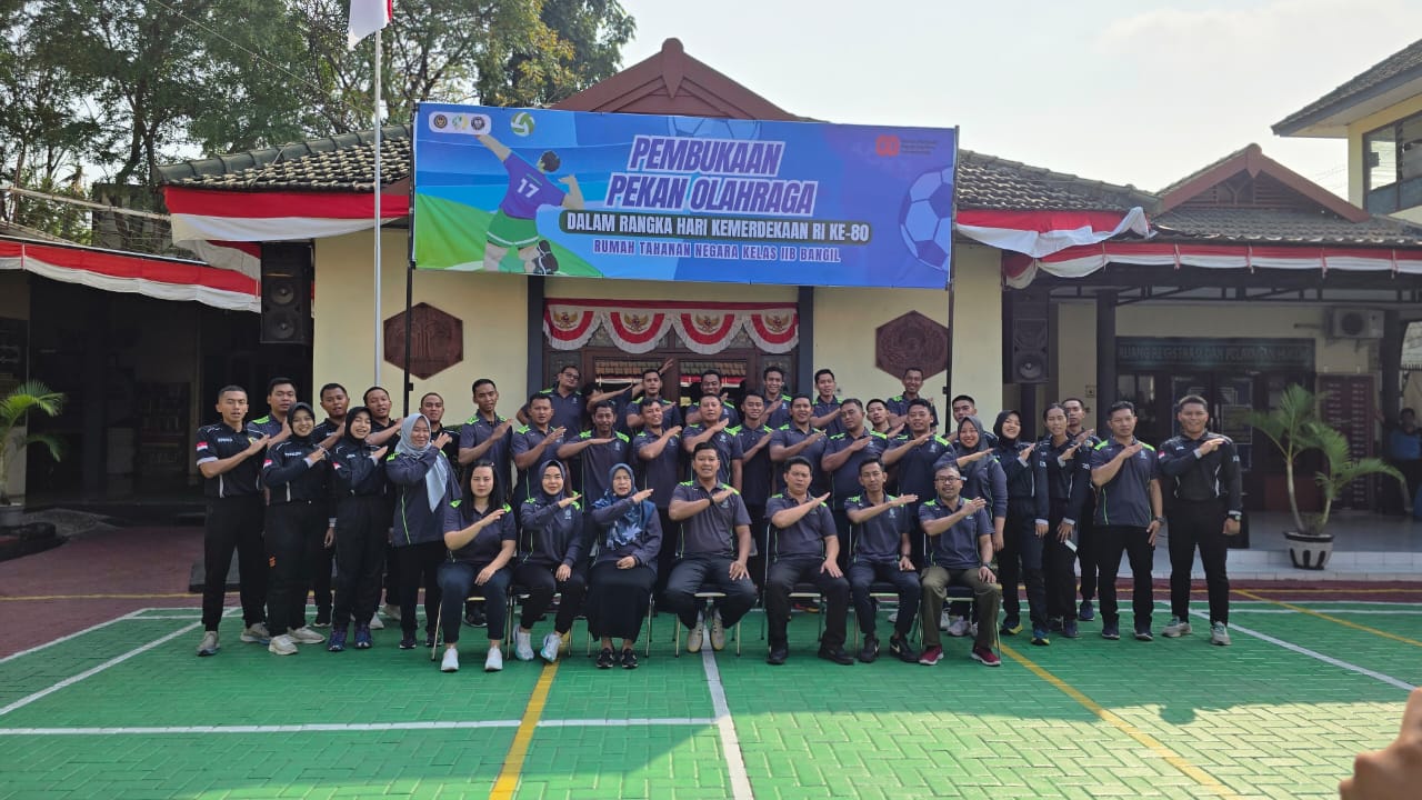 Kukuhkan Sportivitas, Rutan Bangil Resmi Buka Pekan Olahraga Peringatan Hari Kemerdekaan ke-80