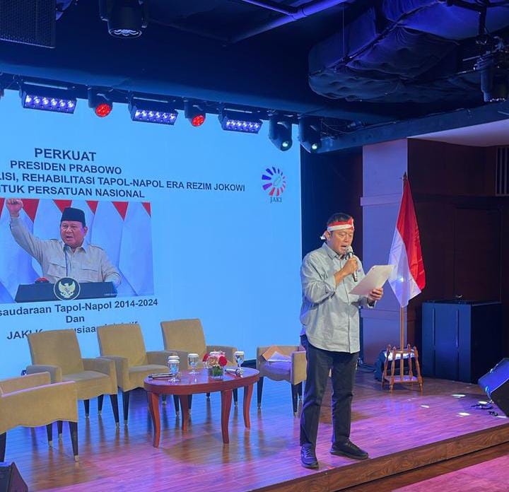 JAKI Kemanusiaan Inisiatif: Prabowo Rehabilitasi dan Beri Amnesti-Abolisi, Tindaklanjuti Bekas Tapol-Napol Era Rezim Jokowi