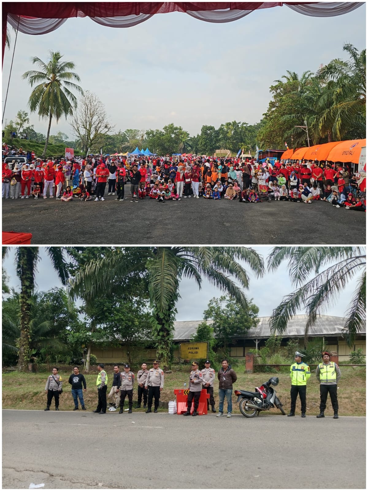 Polres PALI Kawal Ketat Jalan Santai dan Senam Sehat Semarak HUT RI ke-80