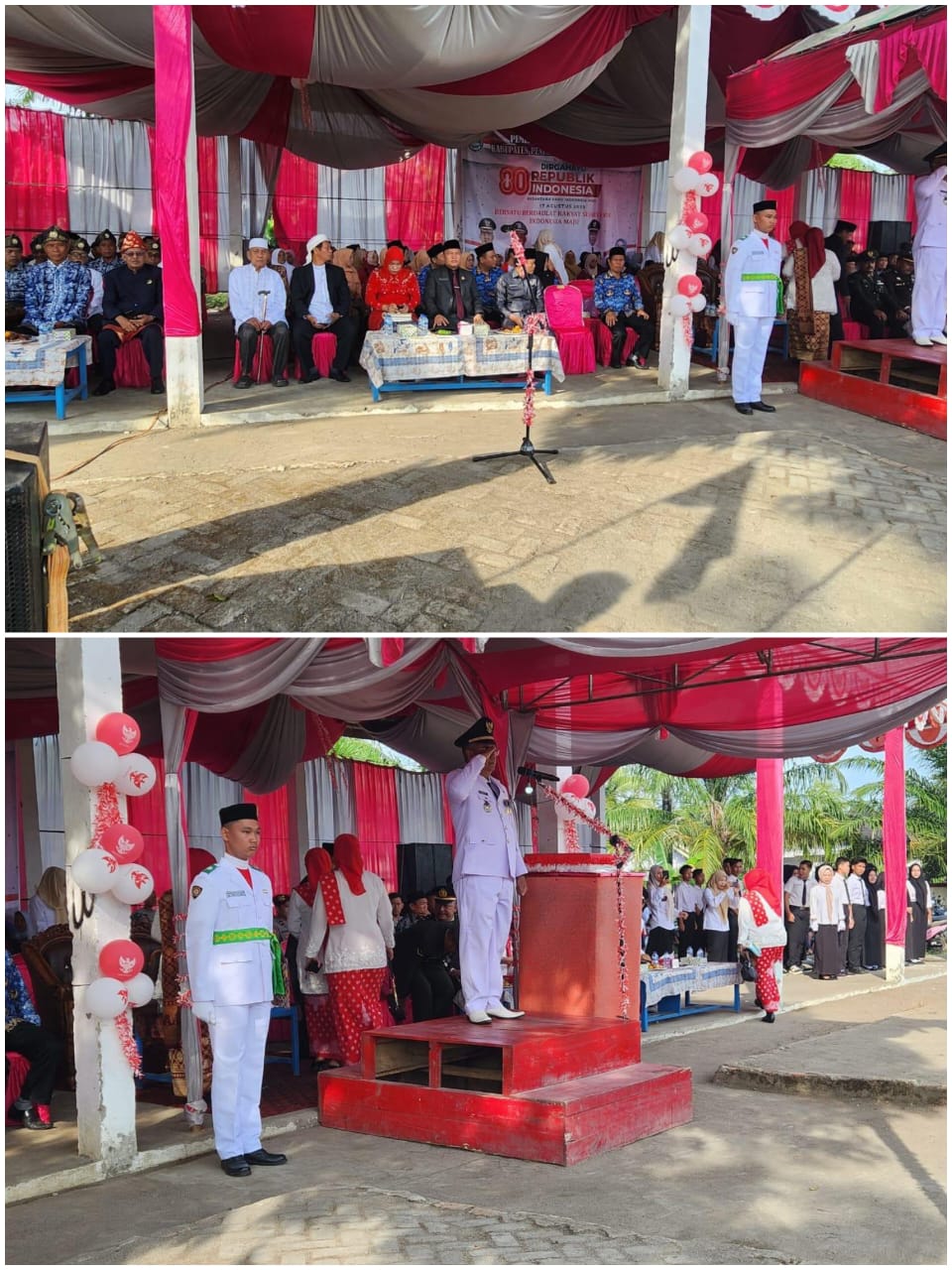 Upacara HUT RI ke-80 di Abab Berlangsung Khidmat, Kapolres PALI Tekankan Pentingnya Semangat Nasionalisme