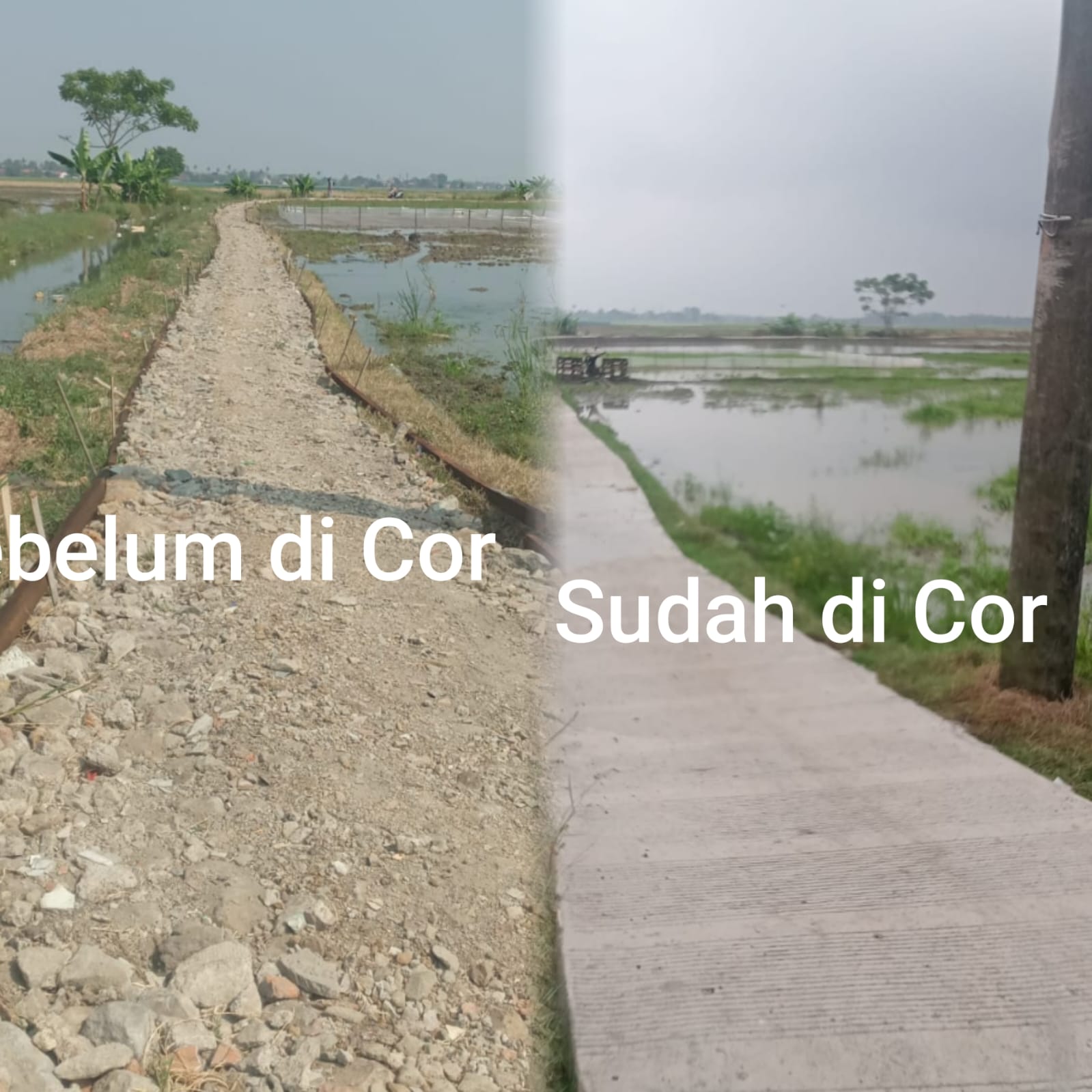 Parah..!!Proyek Pembangunan JUT di Desa Karangpatri LPB nya Menggunakan Puing