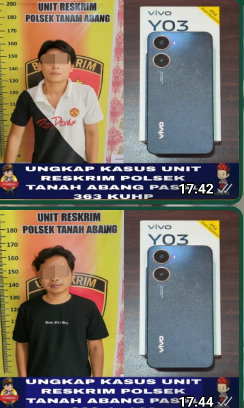 Polisi Ringkus Pelaku Pencurian di Tanah Abang, Satu Penadah Ikut Diamankan