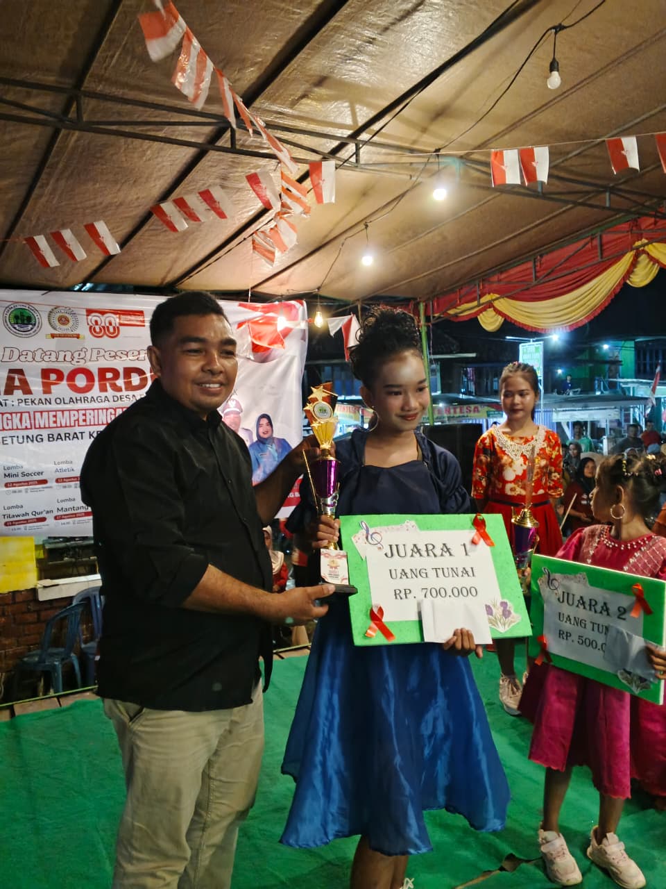 Malam Puncak Lomba Karaoke Tingkat Anak-anak Dalam Rangka Kemeriahan HUT RI Ke -80 Desa Betung Barat