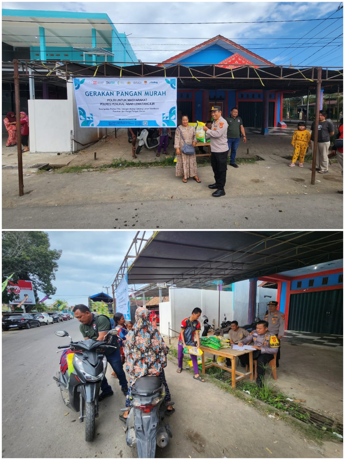 Polres PALI Gelar Gerakan Pangan Murah di Penukal, 10 Ton Beras Ludes Terjual