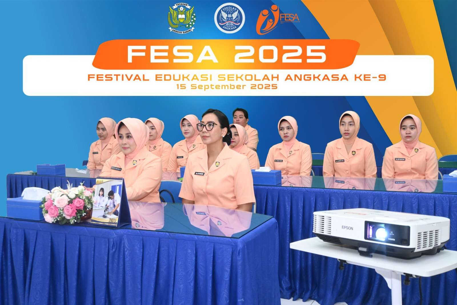 Ketua Yasarini PC Lanud Sultan Hasanuddin Mengikuti Pembukaan Festival Edukasi Sekolah Angkasa Ke-9 Tahun 2025.