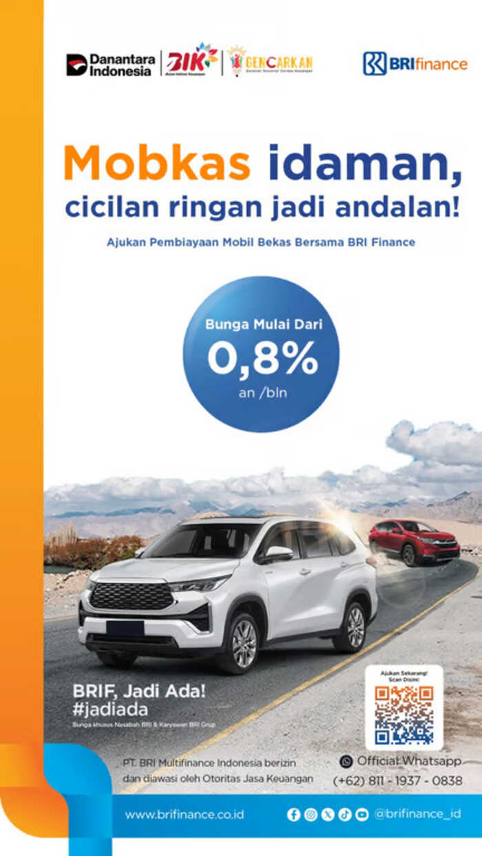 Genjot Pembiayaan Kendaraan Bekas, BRI Finance Tawarkan Promo Spesial