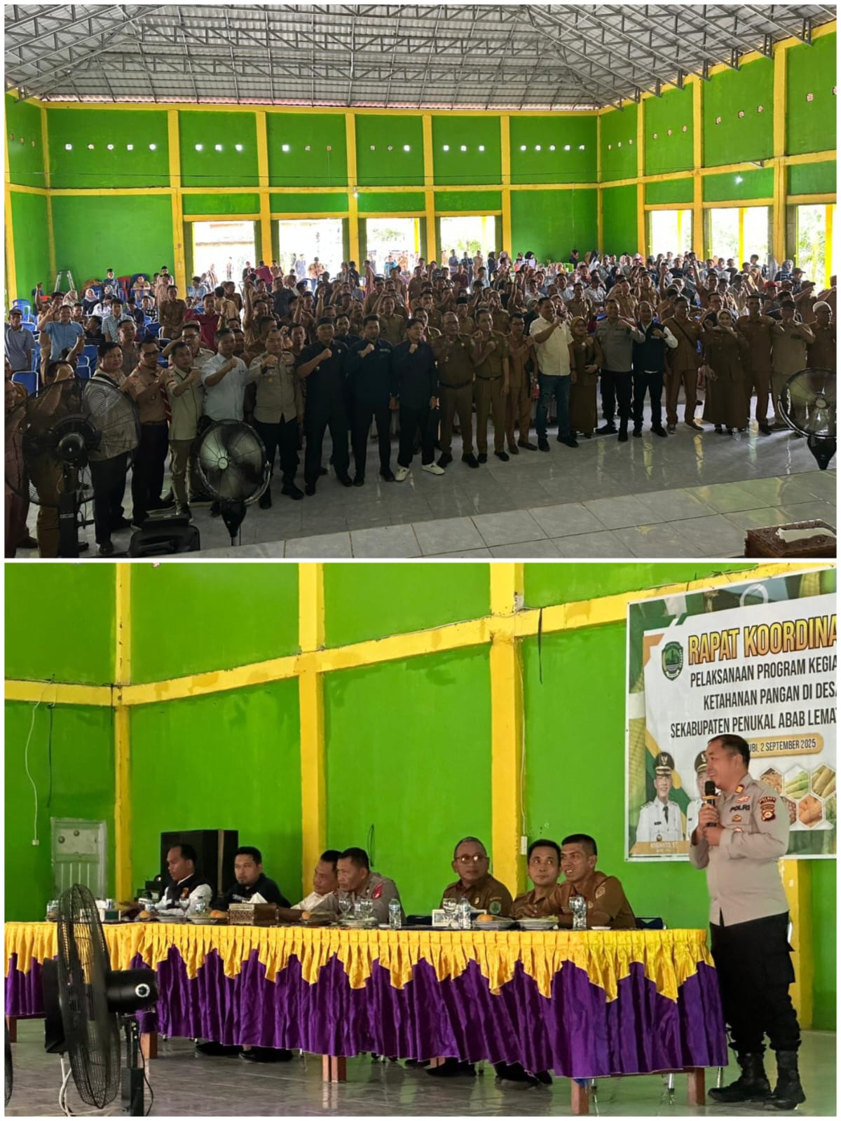 Polres PALI Menghadiri Rapat Koordinasi Pelaksanaan Program Ketahanan Pangan Desa Se-Kabupaten PALI