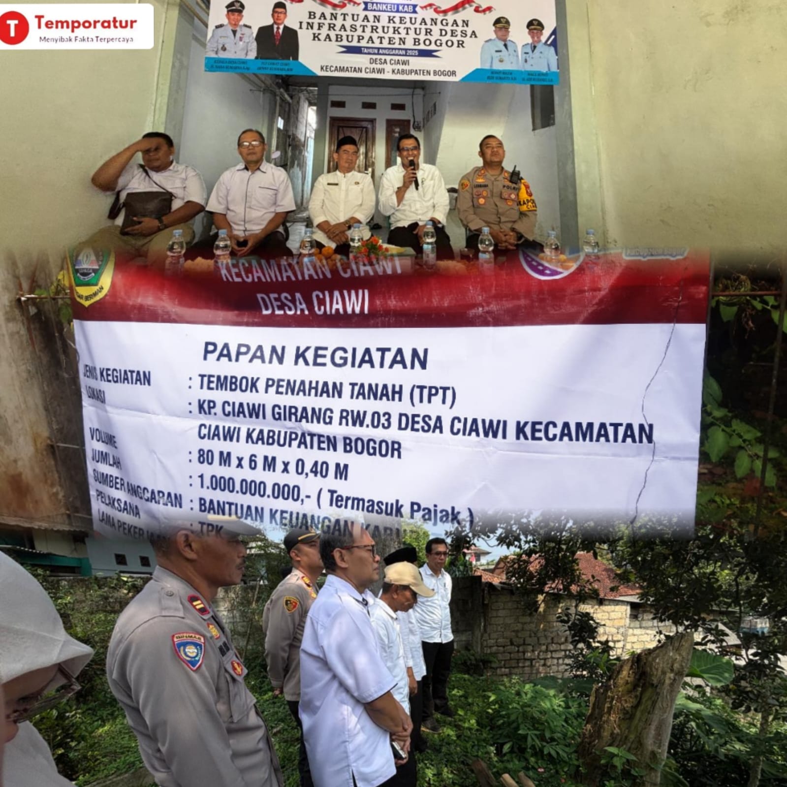 Program Bankeu 2025, Kades Ciawi: Fokus Bangun TPT Daerah Rawan Longsor