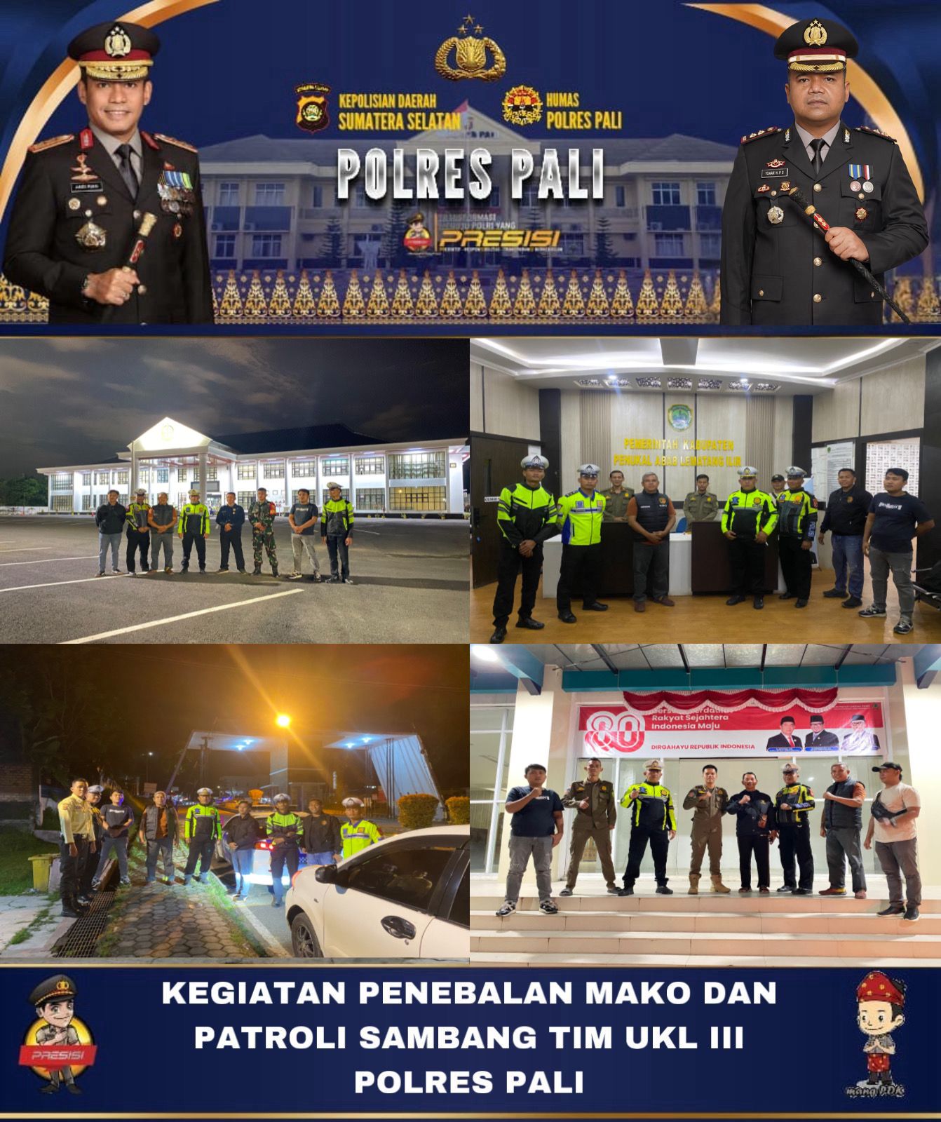 Jaga Kamtibmas, Tim UKL III Polres PALI Tebal Mako dan Intensifkan Patroli Sambang