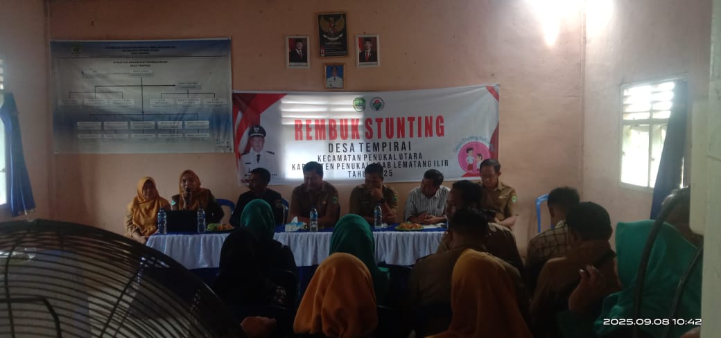 Dalam Rangka Menurunkan Angka Stunting, Pemdes Tempirai Gelar Acara Rembug Stunting