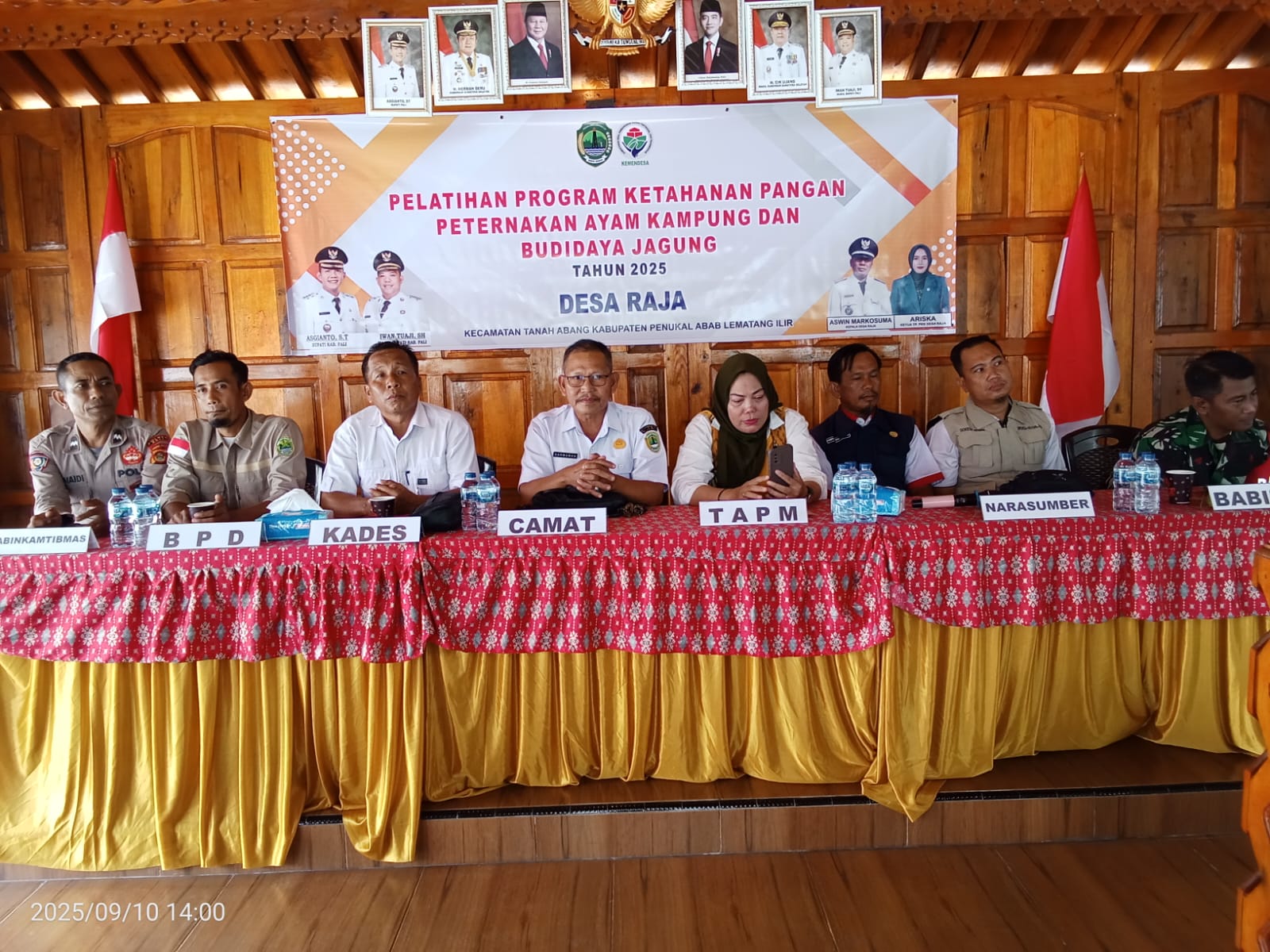 Pemerintah Desa Raja Menggelar Pelatihan Program Ketahanan Pangan Peternakan Ayam Kampung dan Budidaya Jagung