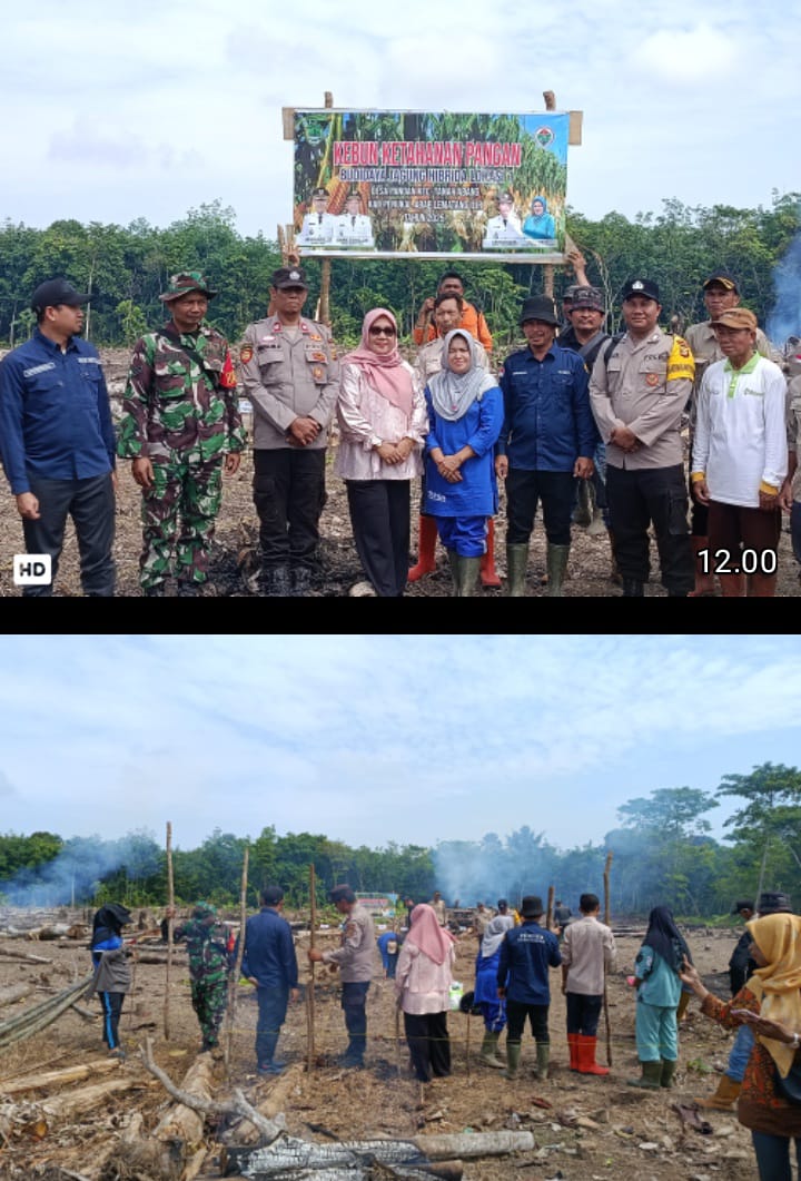 Dukung Ketahanan Pangan Nasional Polsek Tanah Abang Hadiri Penanaman Jagung di Desa Pandan 