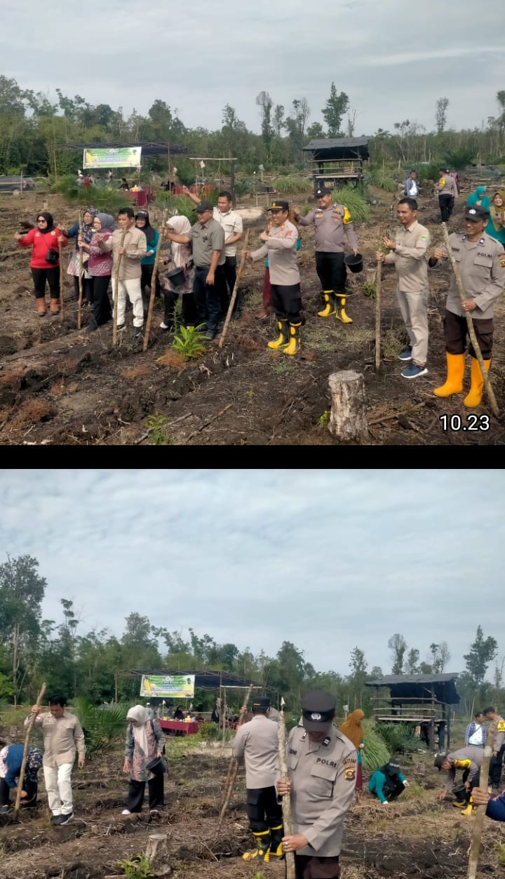 Polsek Penukal Abab Hadiri Penanaman Jagung di Desa Gunung Raja Dorong Ketahanan Pangan
