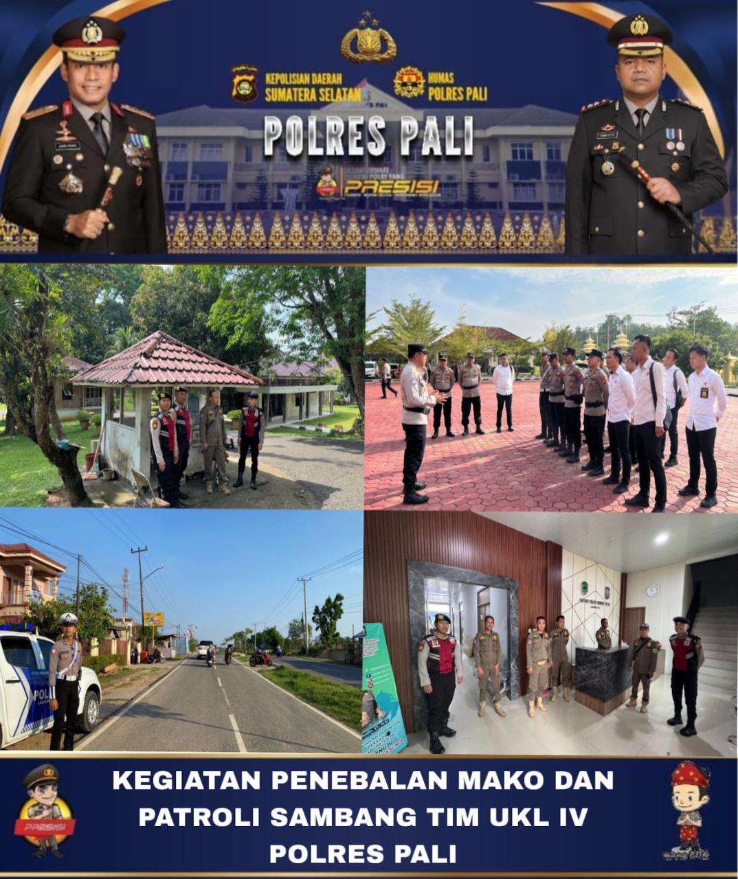 Wujudkan Situasi Kamtibmas, Polres PALI Gelar Patroli Skala Besar dan Penebalan Mako