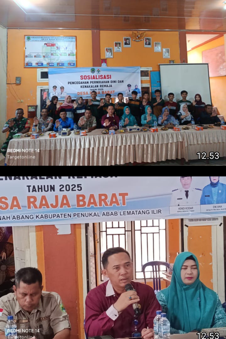Polsek Tanah Abang Hadiri Sosialisasi Bahaya Pernikahan Dini dan Kenakalan Remaja di Desa Raja Barat