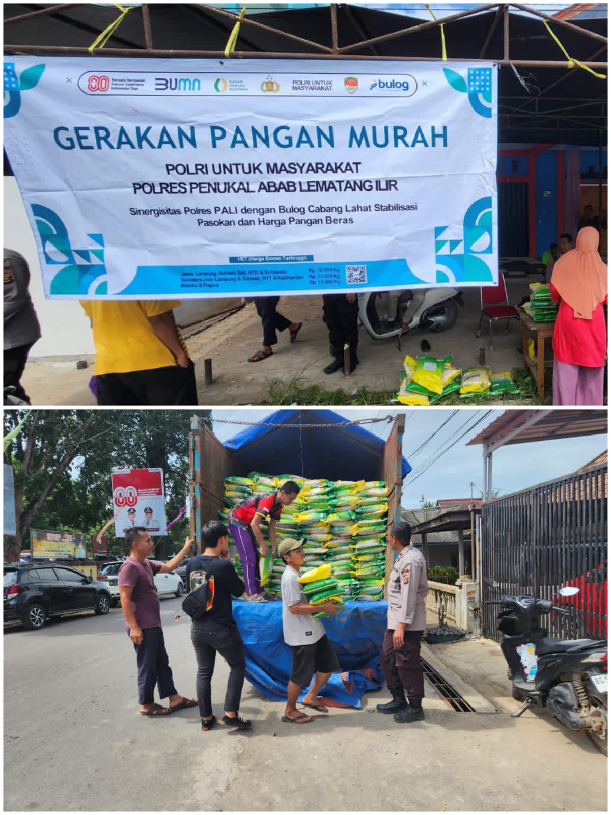 Dalam Rangka Menjaga Stabilitas Pasokan dan Harga Pangan, Polres PALI Gelar Gerakan Pangan Murah di Kecamatan Abab