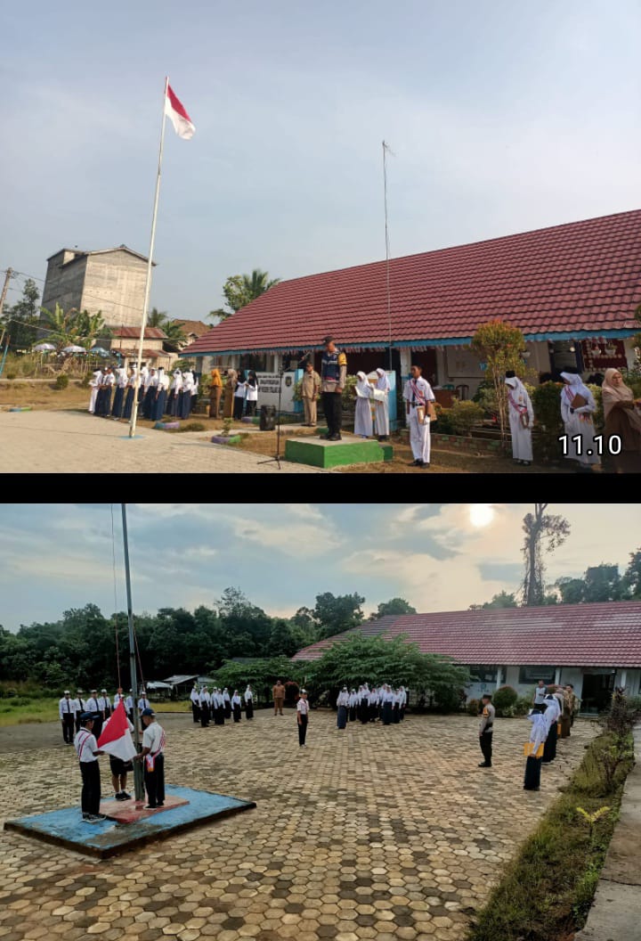 Perkuat Kedekatan Polri Dengan Generasi Muda, Polsek Talang Ubi Jadi Pembina Upacara di Sekolah-sekolah