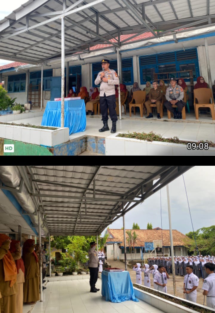 Satuan Binmas Polres PALI Melaksanakan Kegiatan Pembinaan Sekaligus Menjadi Inspektur Upacara