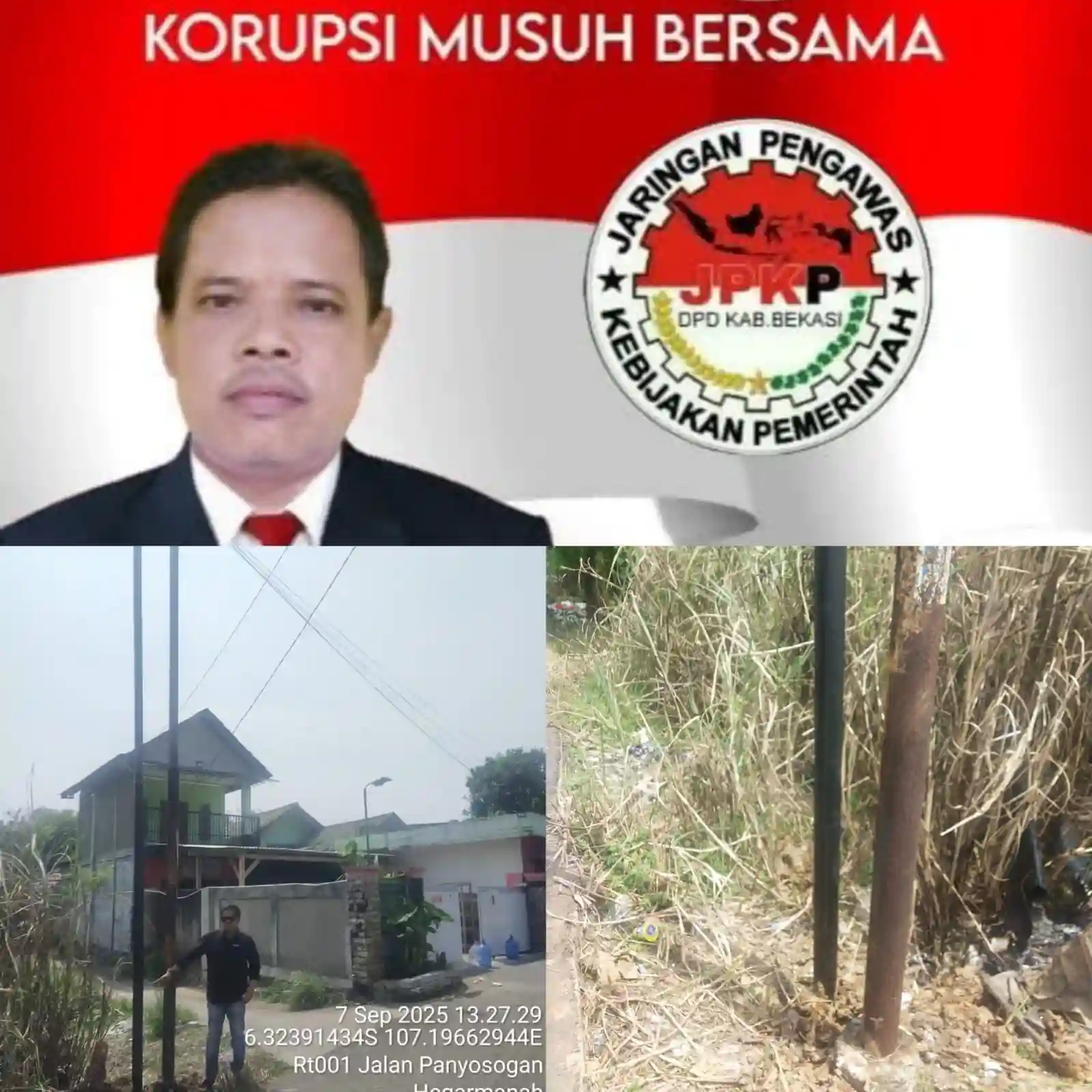 Warga Desa Hegarmanah Keluhkan Penanaman Tiang WIFI PT.TAMARO, LSM JPKP Soroti Perizinan !!