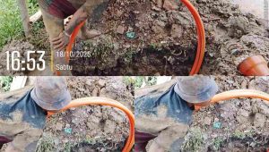 Proyrek Galian Kabel Sepanjang Jalan Sukatani Rawan Kecelakaan, Pekerja  Tanpa APD