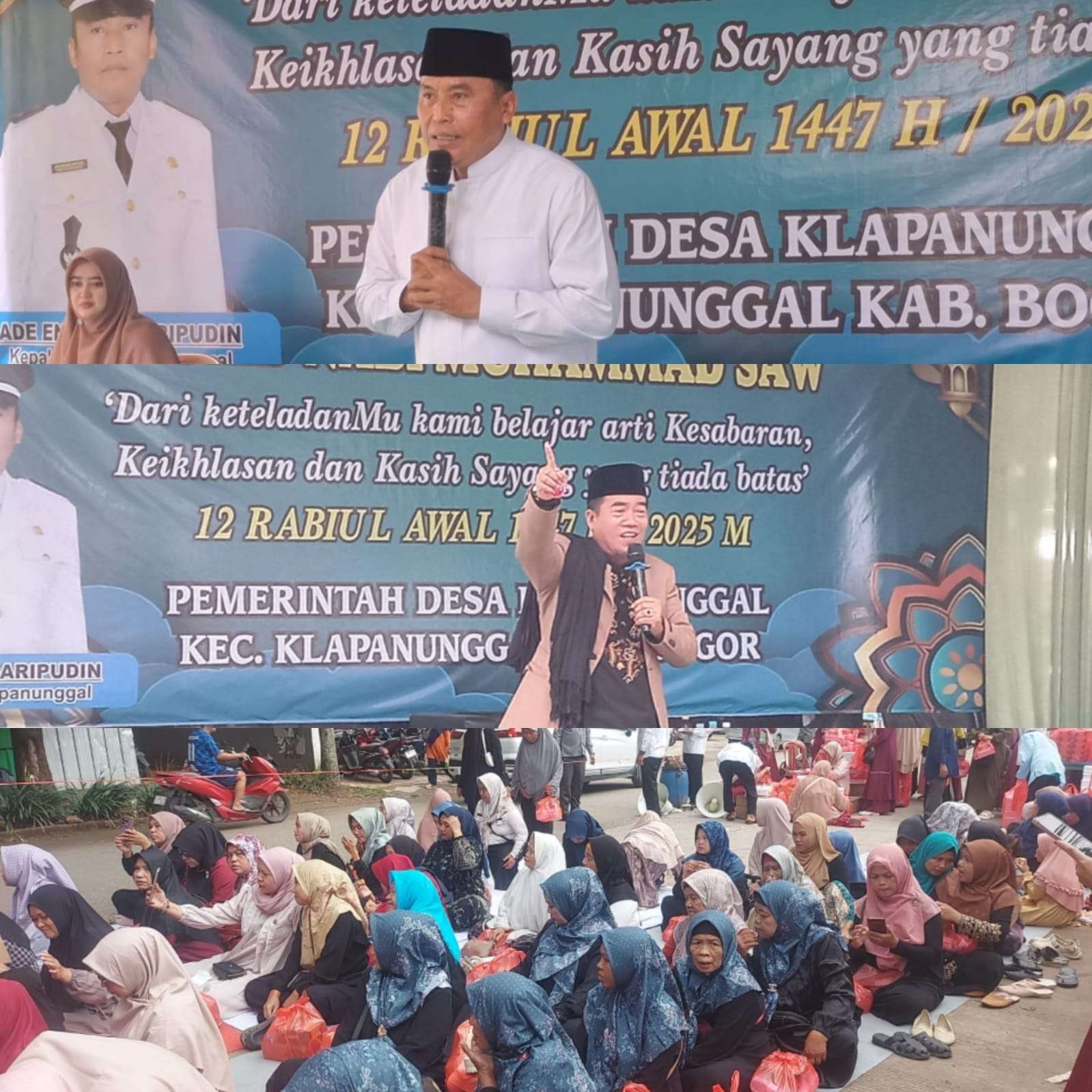Warga Sangat Antusias Mengikuti Maulid Nabi yang Gelar Pemdes Klpanunggal