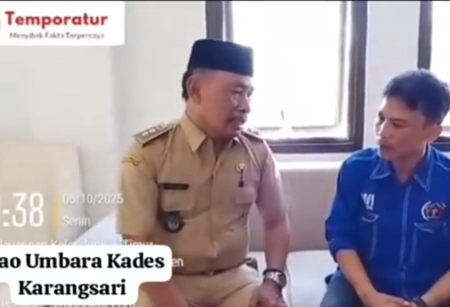 Bao Umbara Kades Karangsari Minta Pemkab Bekasi Pembangunan Jalan Utama Desa dan PJU