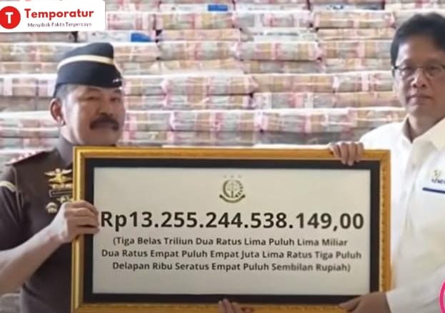 Tumpukan Uang Rp 13,2 T Dipamerkan Jaksa Agung di Hadapan Presiden Prabowo