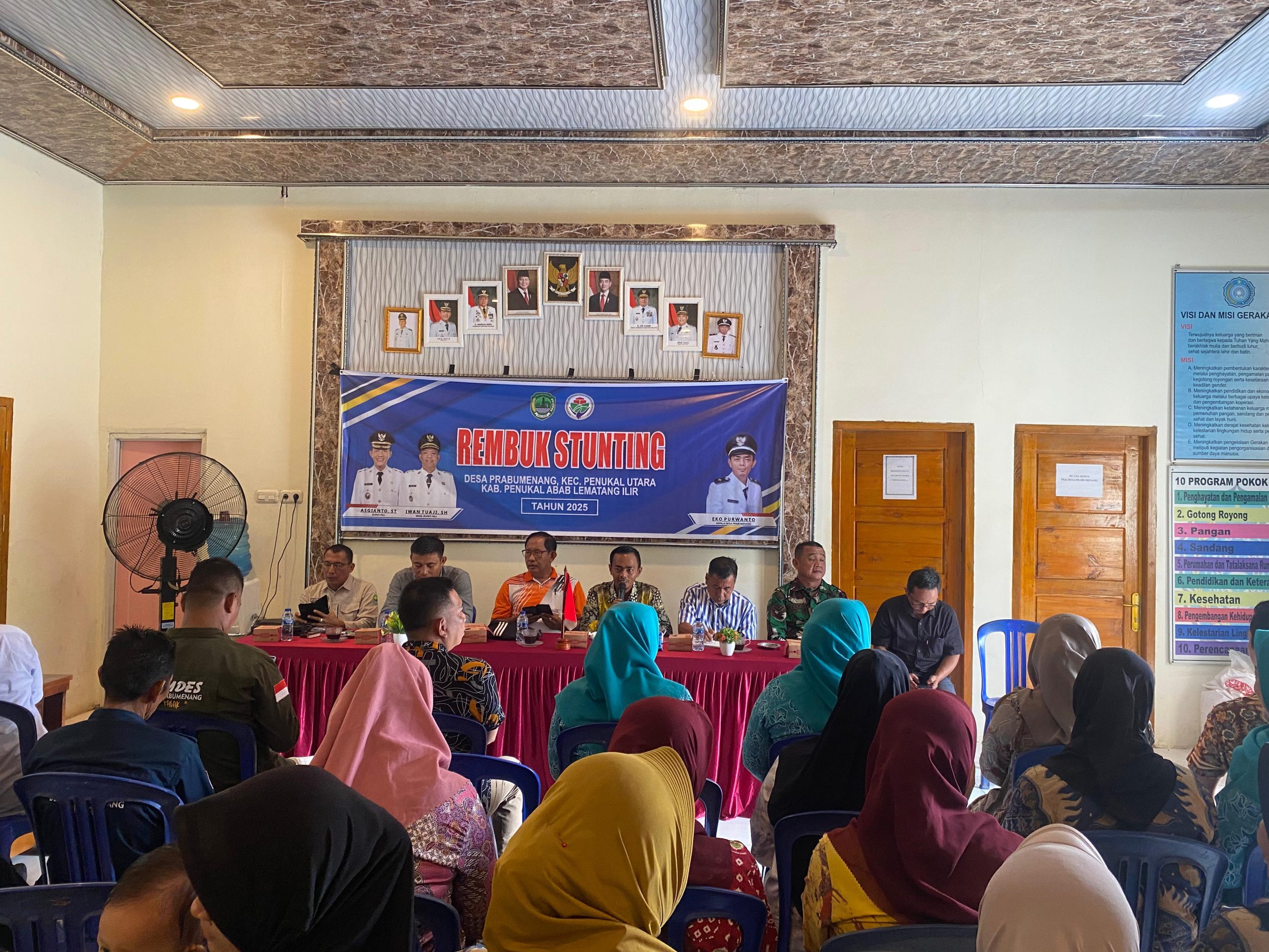 Dalam Rangka Menurunkan Angka Stunting, Pemdes Prabumenang Gelar Rembuk Stunting