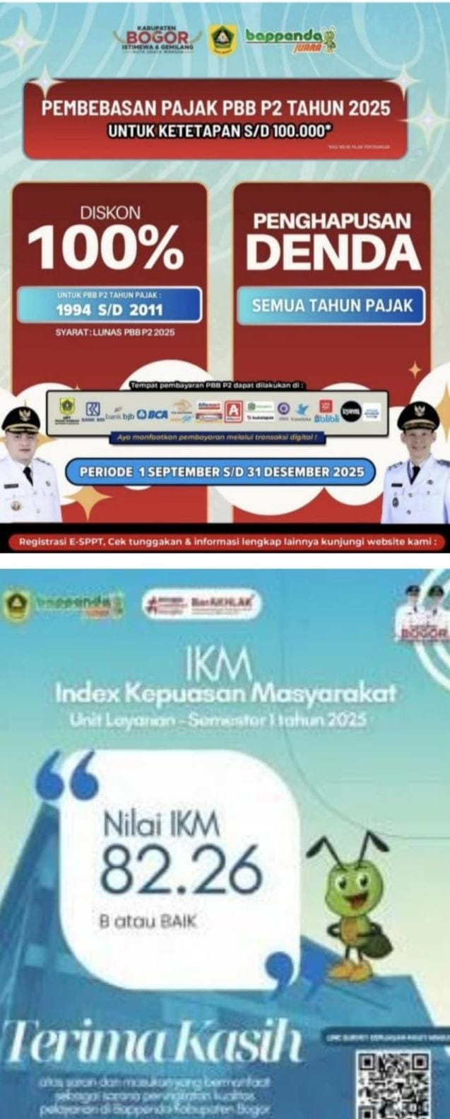 Inilah Capaian Kepuasan Masyarakat pada Kinerja Bapenda Kabupaten Bogor